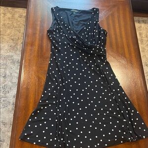 Ralph Lauren Black Dress with White Dots